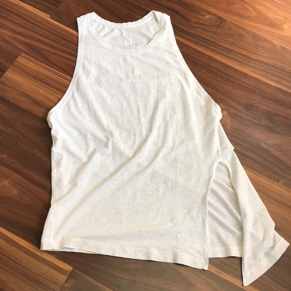 Lululemon Tie & Go Tank Heathered White 4